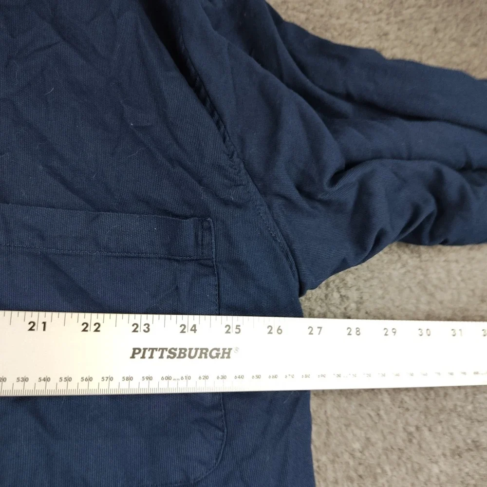 VTG Polo Ralph Lauren Robe Mens L/XL Navy Blue Fleece Lined Cotton Old Money EUC